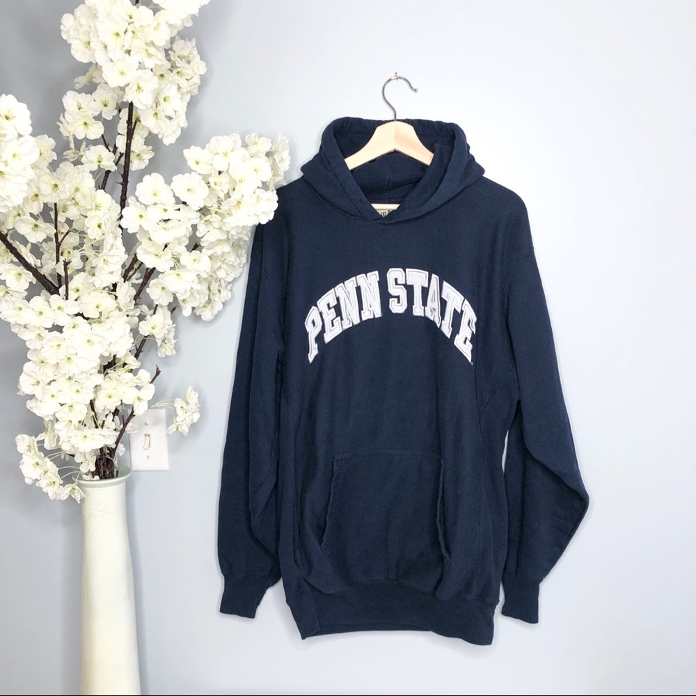 Navy Blue Vintage Penn State Spellout Hoodie